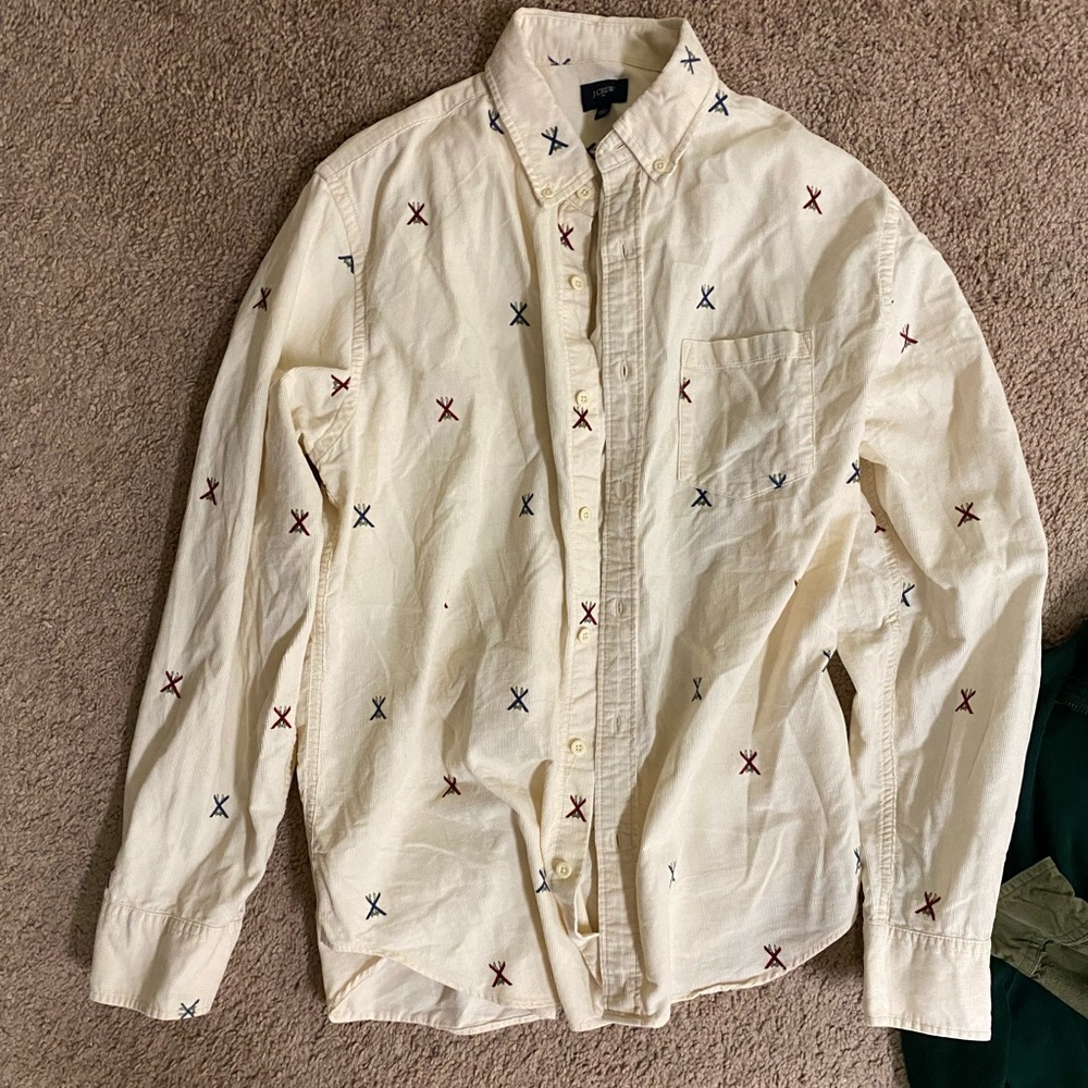 Mens skier button up shirt